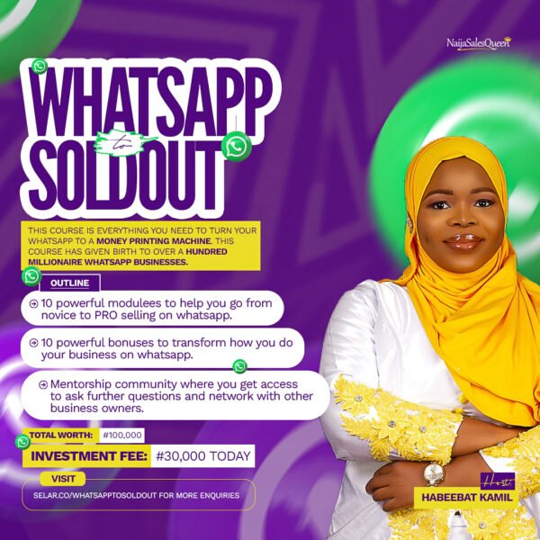 whatsapp to soldout